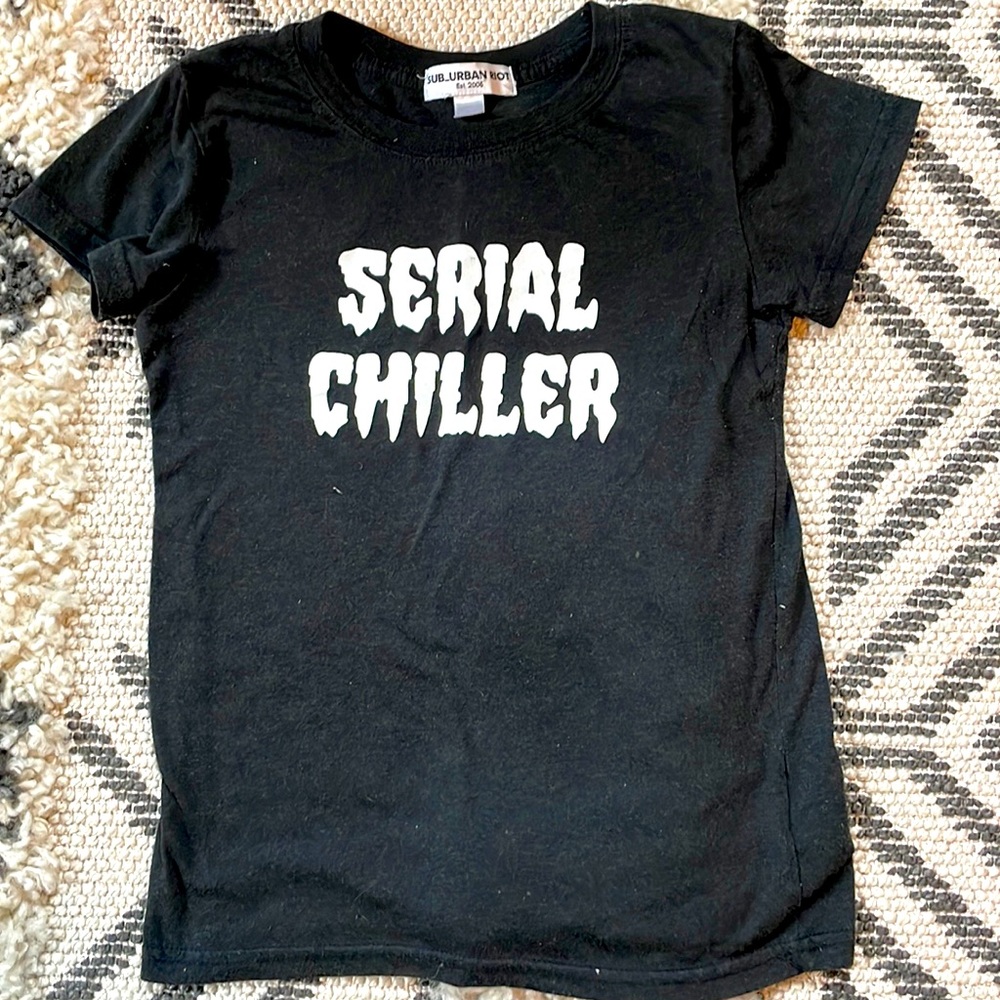 Girls T “Serial Chiller” Size 10/12 (L)